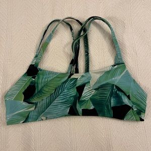 Jolyn Leaf Print Bikini Top